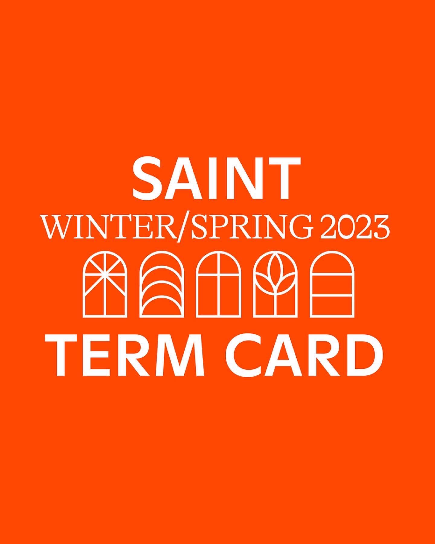 SAINT TERM CARD – Winter/Spring 2023